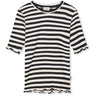 Mads Nørgaard Black/Vanilla Ice 5X5 Classic Stripe Tuviana Tee