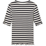 Mads Nørgaard Black/Vanilla Ice 5X5 Classic Stripe Tuviana Tee