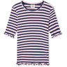 Mads Nørgaard Parisian Night/Parfait Pink 5X5 Classic Stripe Tuviana Tee