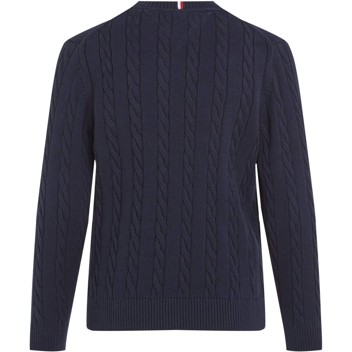 Tommy Hilfiger Dark Night Navy Crew Neck Cotton Cable Sweater