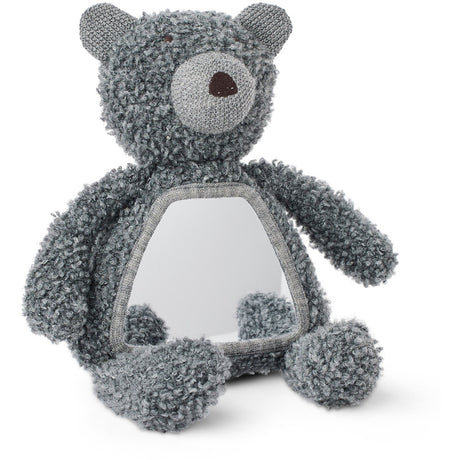 Smallstuff Grey Activity Teddy With Mirror Wool Bouclé