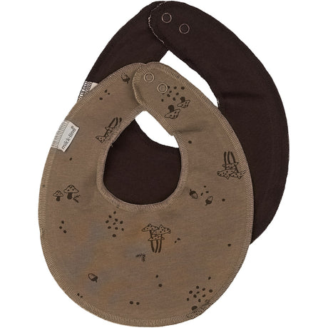 Mikk-Line Chocolate Chip 2-Pack Baby Bibs Round