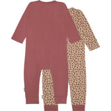 Mikk-Line Rose Brown 2-Pack Nightsuit