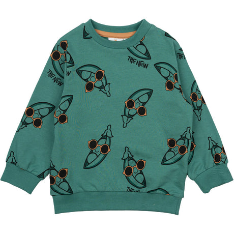 THE NEW Siblings Bottle Green AOP Neo Sweatshirt