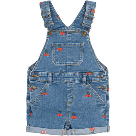THE NEW Siblings Light Blue Denim EMB Nayla Short Denim Dungarees