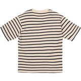 The New Mood Indigo Striped Nero Oversize T-Shirt