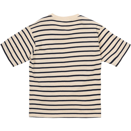The New Mood Indigo Striped Nero Oversize T-Shirt