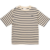 The New Mood Indigo Striped Nero Oversize T-Shirt