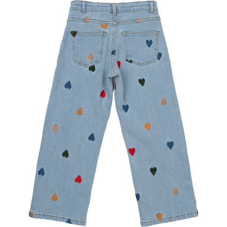 The New Light Blue Denim EMB Nessa Wide Jeans