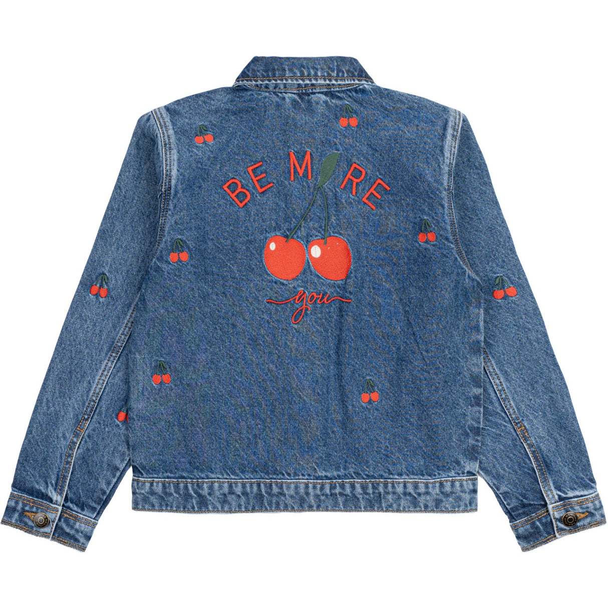The New Medium Blue Denim EMB Natalia Denim Jacket