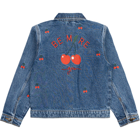 The New Medium Blue Denim EMB Natalia Denim Jacket