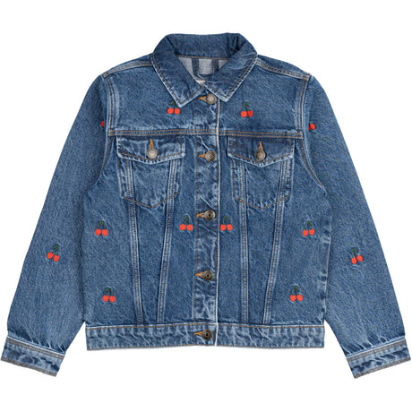 The New Medium Blue Denim EMB Natalia Denim Jacket