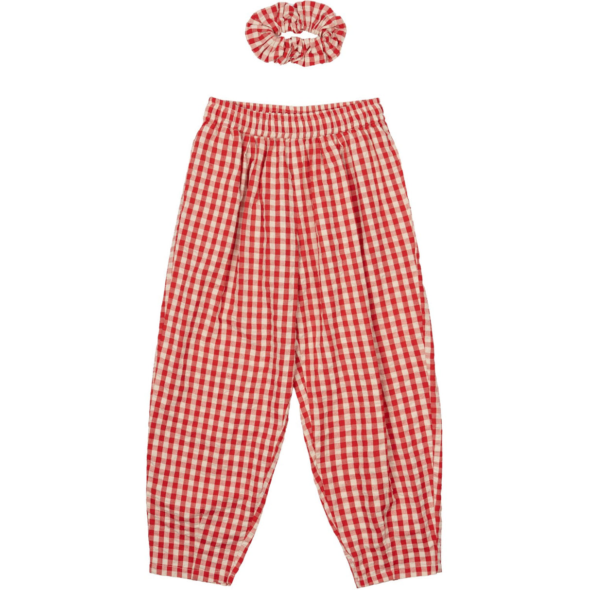 The New Poppy Red Check Nally Carrot Pants