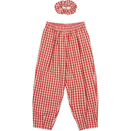 The New Poppy Red Check Nally Carrot Pants