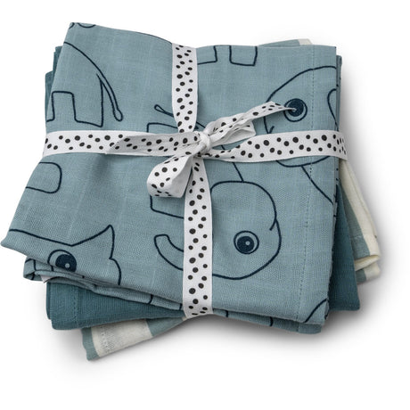 DonebyDeer Blue Cloth Diapers 3-Pack GOTS Deer Friends