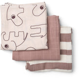 DonebyDeer Pudder Muslin Cloth 3-Pack GOTS Deer Friends