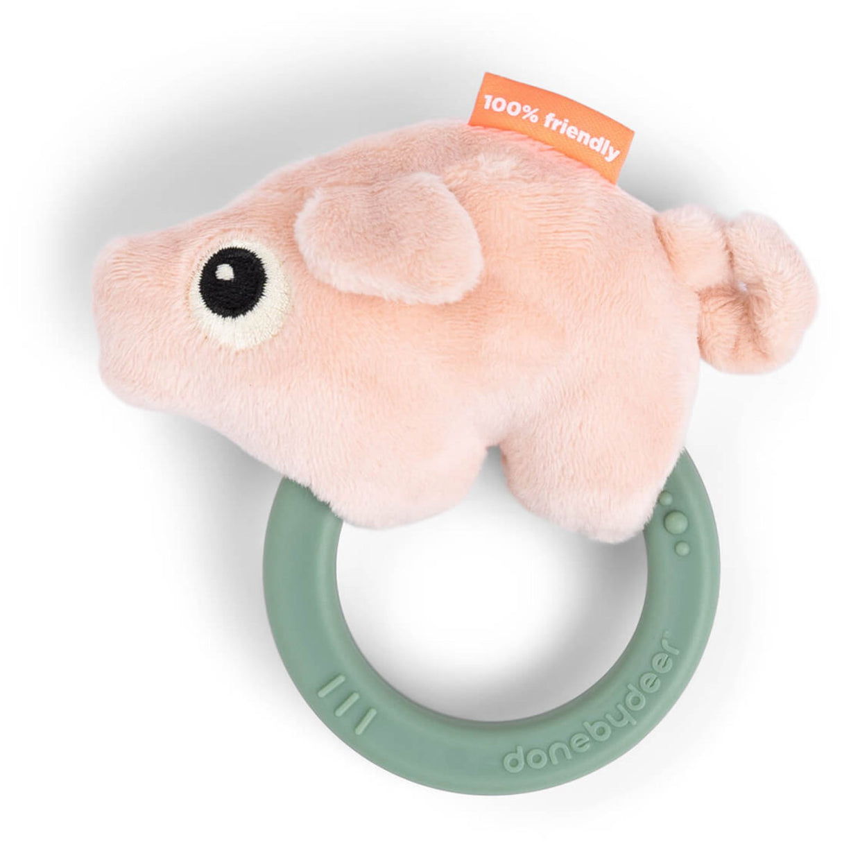 DonebyDeer Colour Mix Sensory Rattle w/Teether Pigee