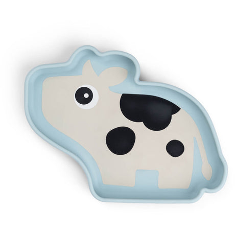 DonebyDeer Blue Silicone Stick&Stay Plate Dotti