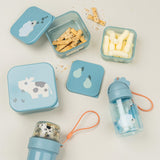 DonebyDeer Blue Water bottle w/straw Tiny farm