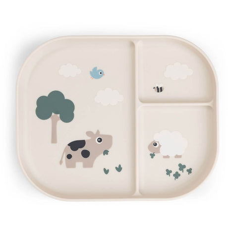 DonebyDeer Sand Foodie Divided Plate Tiny farm