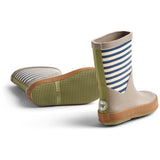 Wheat Rubber Boot Juno Blue Stripe