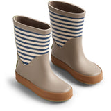 Wheat Rubber Boot Juno Blue Stripe