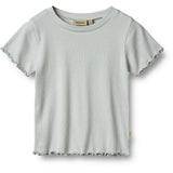 Wheat Soft Blue Rib T-Shirt S/S Irene