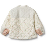 Wheat Ivory Checked Flowers Quilt Jacket Inga