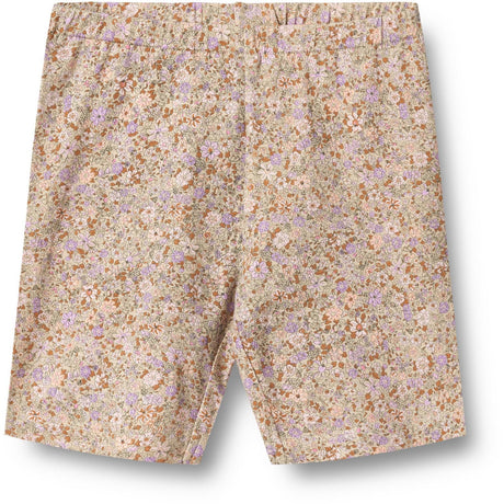 Wheat Lilac Flower Meadow Bike Shorts Anne