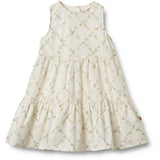 Wheat Ivory Checked Flowers Dress Luise
