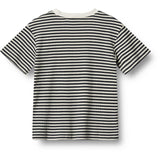 Wheat Navy Rib Stripe T-Shirt S/S Fabian