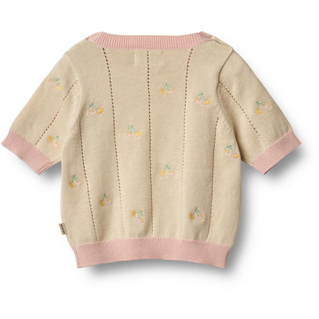 Wheat Sandshell Knit Top S/S Malvina