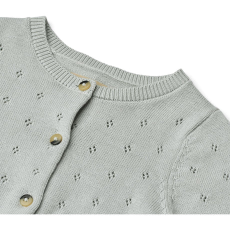 Wheat Soft Blue Knit Cardigan Maia