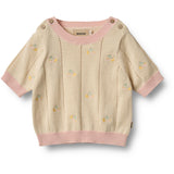 Wheat Sandshell Knit Top S/S Malvina