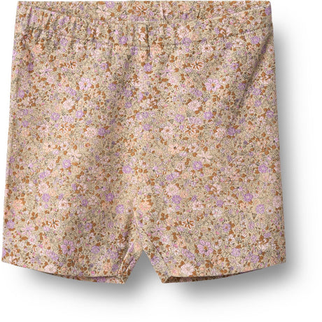 Wheat Lilac Flower Meadow Bike Shorts Anne