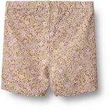 Wheat Lilac Flower Meadow Bike Shorts Anne