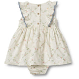 Wheat Ivory Checked Flowers Dress Suit Lace Sofia