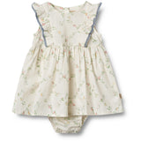 Wheat Ivory Checked Flowers Dress Suit Lace Sofia