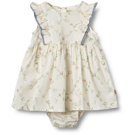 Wheat Ivory Checked Flowers Dress Suit Lace Sofia