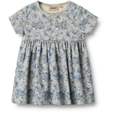 Wheat Blue Summer Flowers Jersey Dress S/S Nova