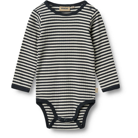 Wheat Navy Rib Stripe Body L/S Berti