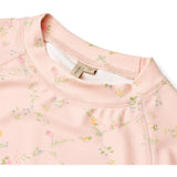 Wheat Powder Checked Flowers Swim T-Shirt S/S Jackie