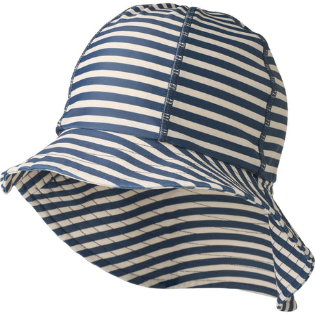 Wheat Blue Stripe Uv Sun hat Bora