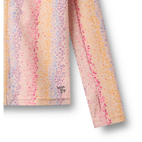 Wheat Multi Rainbow Swim T-Shirt L/S Zip Ada