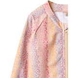 Wheat Multi Rainbow Swim T-Shirt L/S Zip Ada