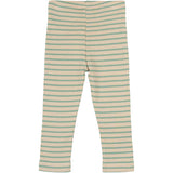 Petit Piao Granite Green/Dark Off White Leggings Modal Striped