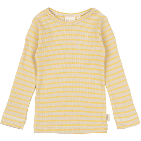 Petit Piao Yellow Sun/Dark Off White Blouse Modal Striped
