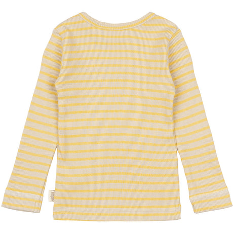 Petit Piao Yellow Sun/Dark Off White Blouse Modal Striped