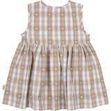 Petit Piao Off White Heart Dress S/L Woven