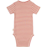 Petit Piao Light Berry/Dark Off White Body S/S Modal Striped